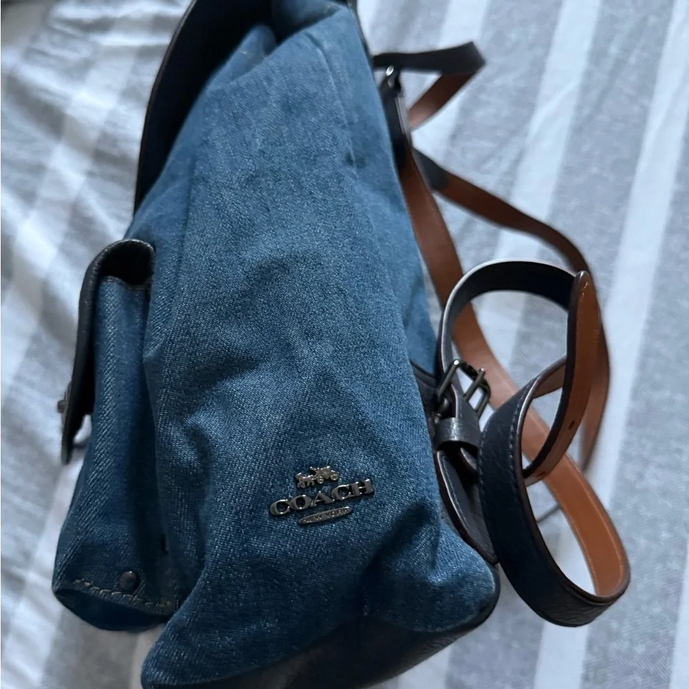 Coach Denim Backpack - Picture 6 of 12